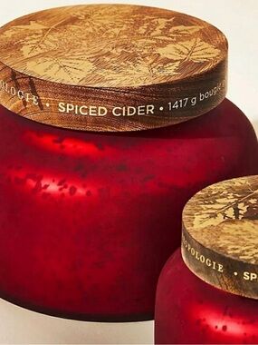 Anthropologie NIB Capri Blue Spiced Cider Glass Jar Candle